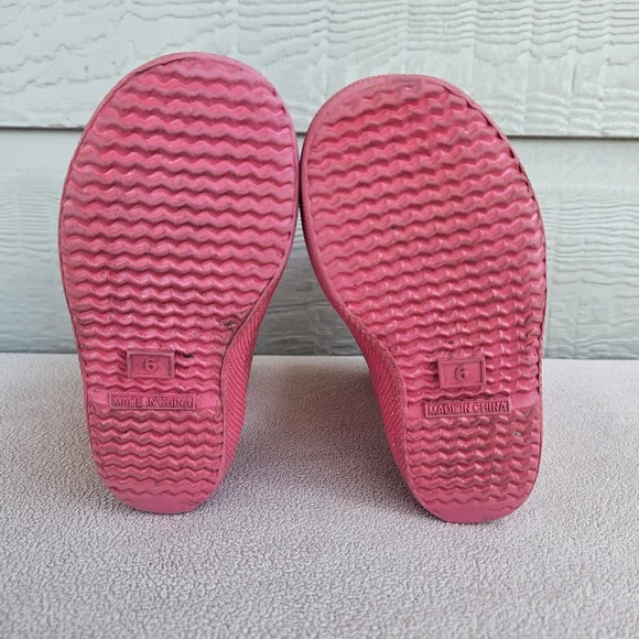 Hunter Original Classic Rain Boots Toddler Girl SZ 7 US Pink Glitter Sparkle - Picture 8 of 12